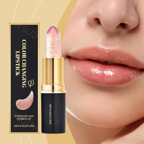 Westshiny Color Changing Lipstick For Women 24 Hours Enduring Ph Lipstick Color Changing Moisturizing Clear Lip Gloss 1Pc