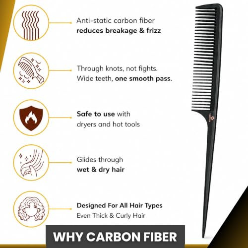 Wide Tooth Detangling Comb For Curly Hair Anti Static Frizz Free Comb For Thick Natural Hair Wet And Dry Vivedge Wide Tooth Comb