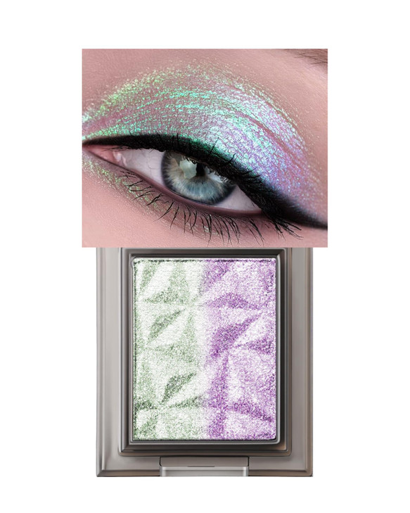Holographic Sparkle Single Eyeshadow Green Pink Glitter Multichrome Shimmer Highly Pigmented Eye Shadow Highlighter Chameleon Metallic