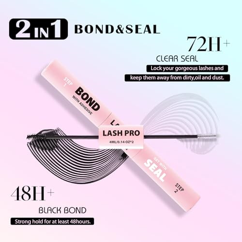 Sy Shuying Black Lash Bond And Seal Mascara For Long Lasting Waterproof Non Irritating Eyelash Extensions