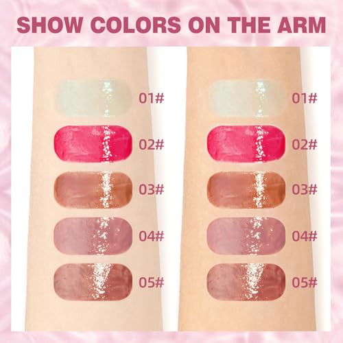 Jelly Lip Plumper Gloss Hydrating High Shine Lip Tint 04 Red Bean