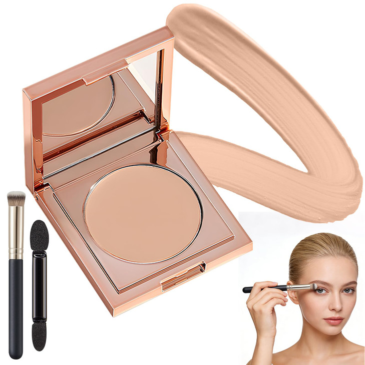 Trwlcff Colored Clay Cc Undereye Corrector Color Corrector For Dark Circles With Brush 4 Shades Hydrating Brightening Concealer For Dark