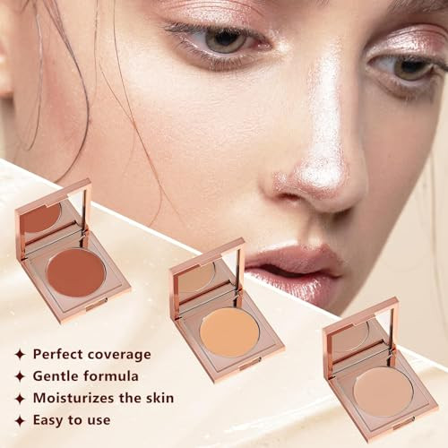 Trwlcff Colored Clay Cc Undereye Corrector Color Corrector For Dark Circles With Brush 4 Shades Hydrating Brightening Concealer For Dark