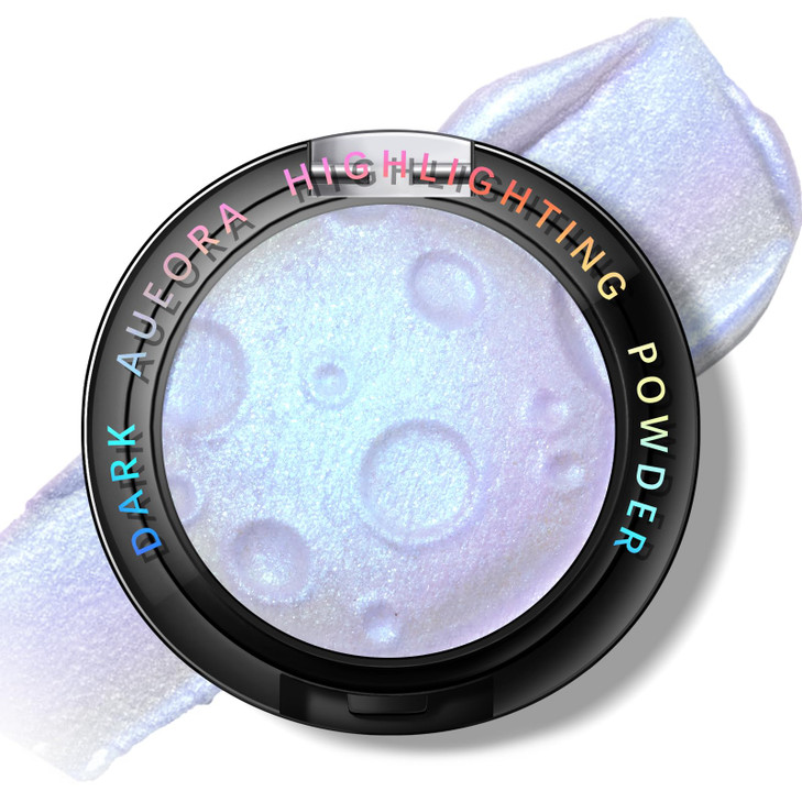Noerrors Chameleon Blue Holographic Highlighter Multichrome Multi Use Eyeshadow Sparkling Color Shifting Eye Highlighter Palette Inner