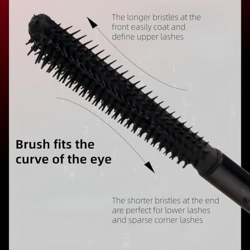Waterproof Black Mascara With Special Brush Volumizing Curling And Lengthening Long Lasting No Clumping Smudge Proof 1Pcs