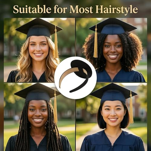 Zeqintoy Graduation Cap Headband Insert Upgraded Anti Slip Comfortable Grad Cap Headband Graduation Accessories For Graduates Women Students
