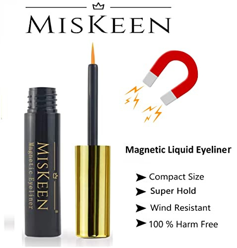 Miskeen Black Magnetic Eyeliner Works Perfectly With All Magnetic Eye Lashes Natural Look Water Proof Strong Hold Long Lasting Water Proof