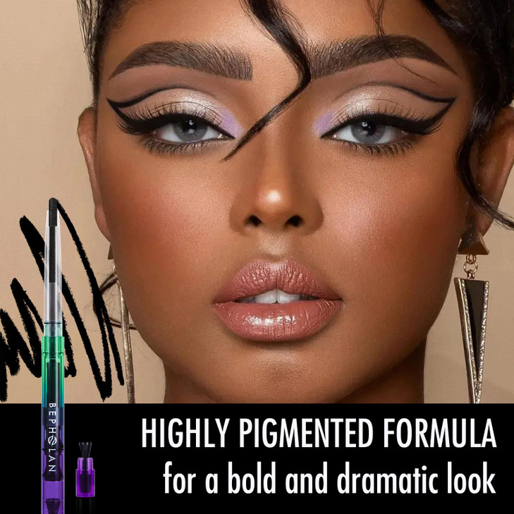 Bepholan Black Gel Eyeliner Pencil Waterproof Long Lasting Matte Liner