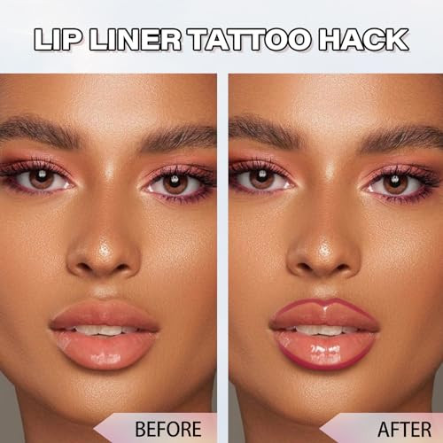 Cilrofelr Peel Off Lip Liner Stain Long Wear Tattoo Lip Liner With Tweezer Peel Off Lip Stain With Matte Finish Long Lasting Waterproof
