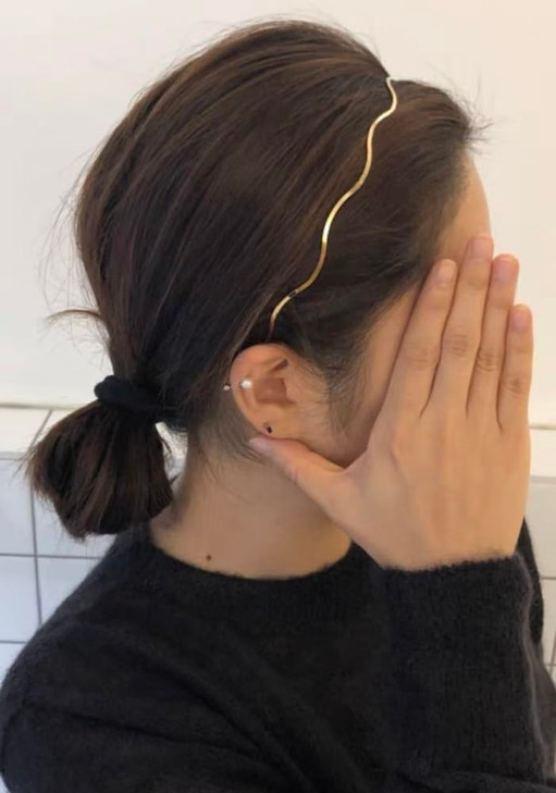 Metal Headbands For Women Trendy And Cute Gold And Silver Designer Hair Accessories Elastic Hair Bands For Teens And Women 2Pcs