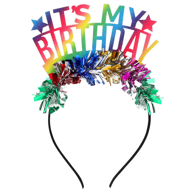 Hariendny Birthday Girl Headband With Rainbow Bling Birthday Crown For Women Girls 21Cm X 13Cm Hand Wash Only