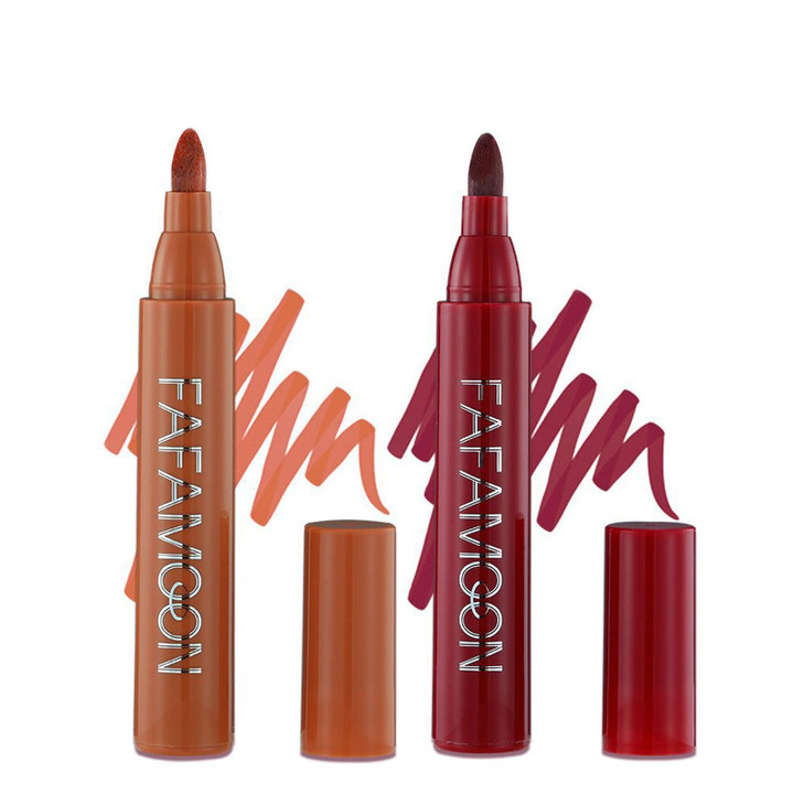 Aaiffey 2 Color Lip Stain Tip Marker Set Hydrating And Long Lasting Lip Liner Stain Waterproof Smudgeproof Lip Tint Matte Lip Maker With