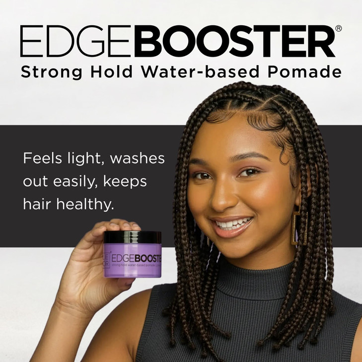 Style Factor Edge Booster Strong Hold Water-Based Pomade | Formulated with Argan Oil for Moisture & High Shine | Long Lasting Edge Control Gel | Swea