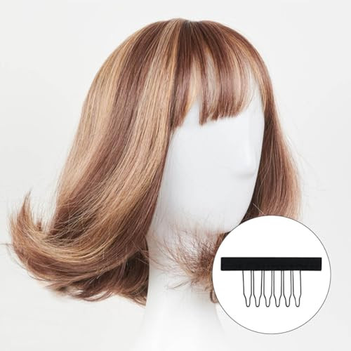 20 Pcs Wig Clips And Comb Set For Securing Wigs And Making Wig Caps Metal Teeth And Cloth 6 Teeth Wigs Combs For Hairpiece Making Black