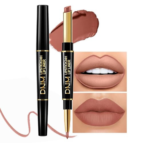 Kaely 2 In 1 Nude Brown Lip Liner And Lipstick Set Kit For Women Matte Lips Kit With Lip Liner Lip Stains Long Lasting Waterproof 24 Hour