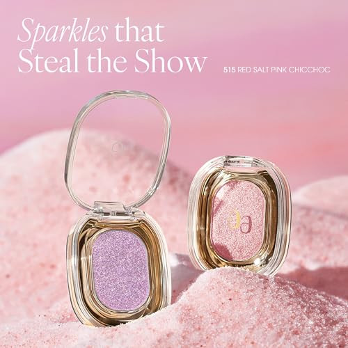 Ameliseoul Sparkle Spot 515 Red Salt Pink Chicchoc High Shine Glitter Eye And Face Sparkle Multi Dimensional 1.7G 0.004 Oz