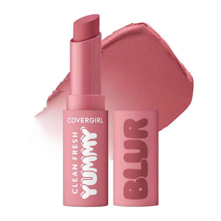 Covergirl Clean Fresh Yummy Blur Lipstick Blurring Effect Matte Lip Color Fresh Pear Flavored Vegan Formula 140 Into The Blur Mauvy Pink