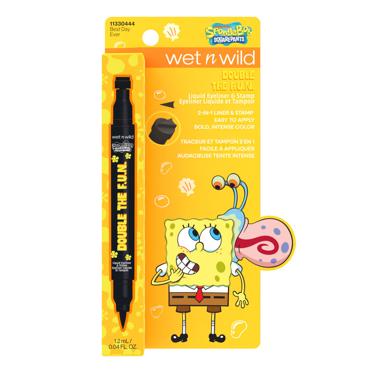 Wet N Wild Spongebob Double The F.U.N. Liquid Eyeliner And Stamp Best Day Ever