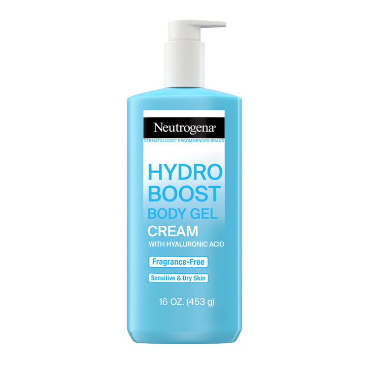 Neutrogena Hydro Boost Body Moisturizing Gel Cream with Hyaluronic Acid, Non-Greasy & Fast Absorbing, Lightweight Hydrating Body Lotion for Normal to