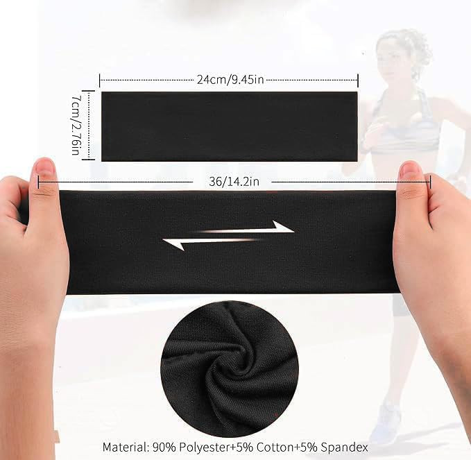 Jckhxg 3Pcs Black Headbands For Women Non Slip Head Bands For Women S Hair.