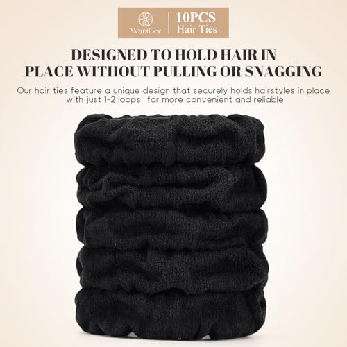 Wantgor Hair Ties Women 10Pcs Hair Bands No Damage Elastic Scrunchies Seamless Ponytail Holders Hair Accessories Head Bands For Women S