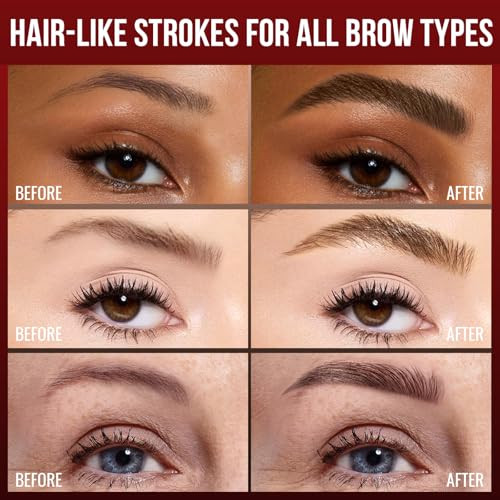 Vevivia 4D Eyebrow Pen For Natural Hair Like Strokes Dark Brown