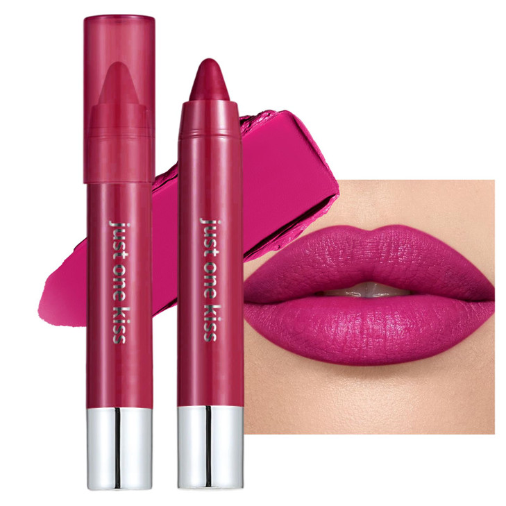 Jutqut Vibrant Fuchsia Plum Cream Lipstick Lip Crayon Hydrating Lipstick For Women Smooth Natural Color Tinted Lip Balm And Lip Crayon Liner
