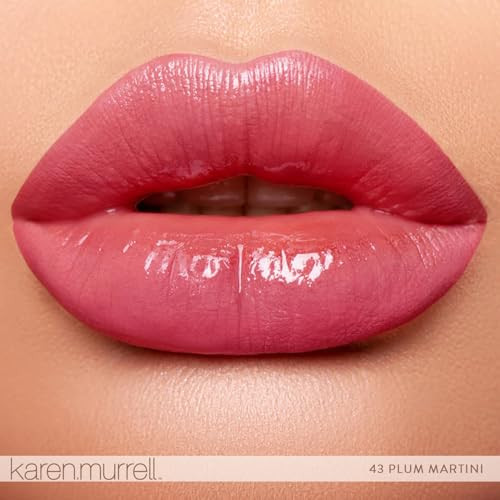 Karen Murrell Natural Lipstick Lip Tint 43 Plum Martini Sheer Buildable To Glossy Lip Tint 100 Percent Natural Ingredients Moisturizes And