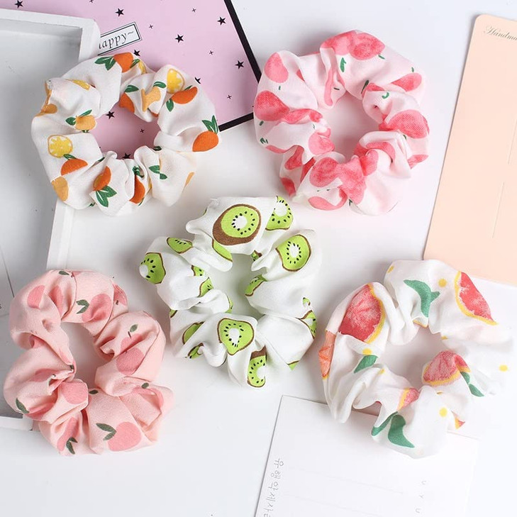 Spring Summer Floral Hair Scrunchies For Women With Soft And Silky Hair 5 Pack Cute Boho And Stylish Hair Ties That Make A Strong Style