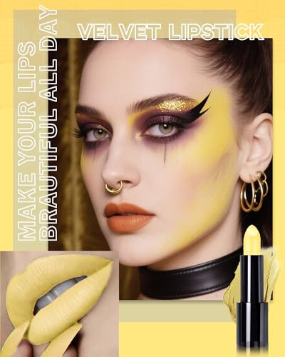 Caedelfly Velvet Matte Lipstick Yellow Lipstick For Women Halloween 06