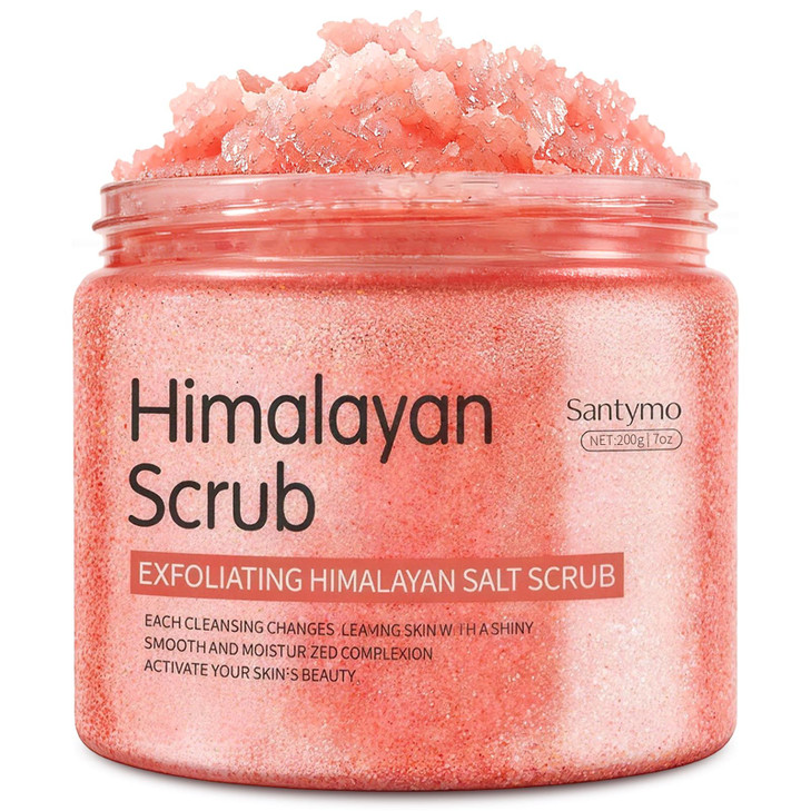 Himalayan Salt Scrub 7 Oz For All Body Natural Exfoliating Body Scrub With Squalane And Aloe Vera Deeply Moisturizing Face Scrub Fights