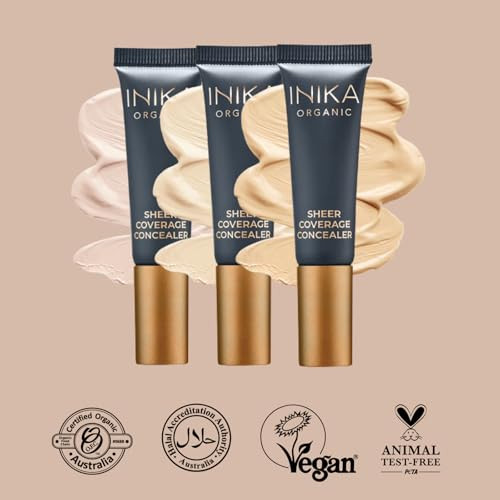 Inika Organic Sheer Coverage Concealer Disguise Dark Circles Cover Up Blemishes Creamy Formula Vegan Ingredients All Day Wear That Hydrates