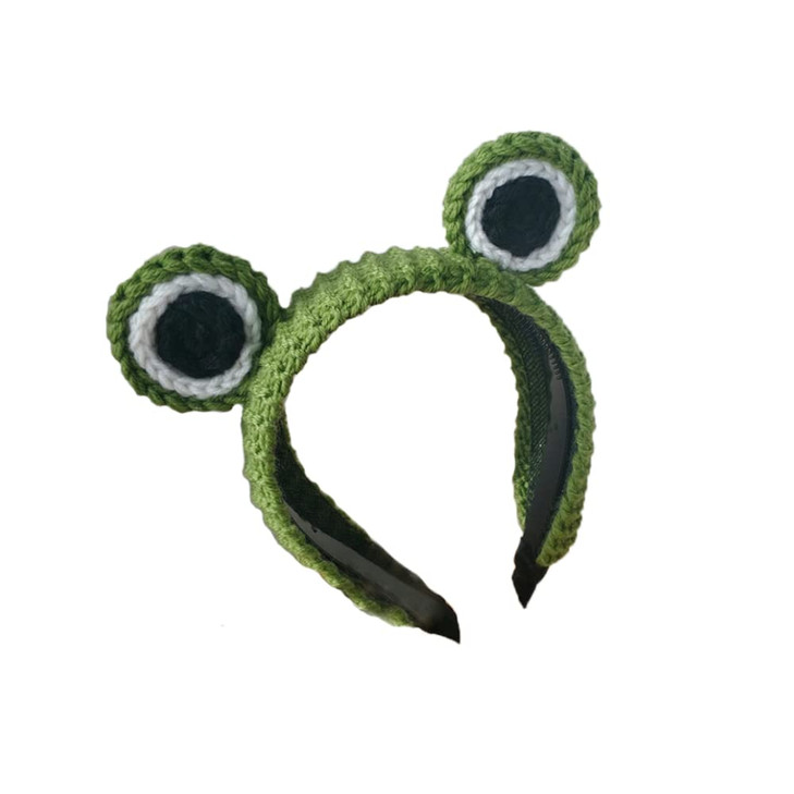Zhoumeiwensp Green Frog Big Eyes Headband For Women Spa Face Wash Makeup
