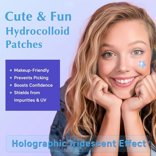 Voibon Hologram Pimple Patches For Face Cute Hydrocolloid Acne Patches Salicylic Acid And Tea Tree Colorful Butterfly Spot Stickers Zits And