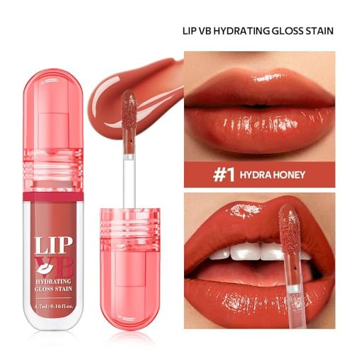 Lip Vb Hydrating Gloss Stain Lip Tint Gloss With 12Hr Hydration Long Lasting Moisture And Shine Smooth Lip Stain With Glossy Finish Non
