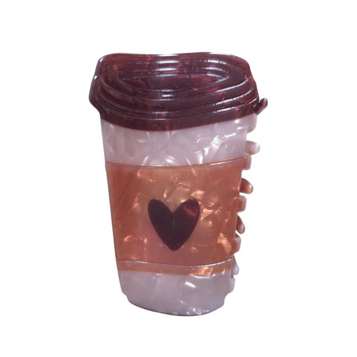 Coffee Hair Clips Funny Acrylic Claw Clip For Women Drink Hair Clip