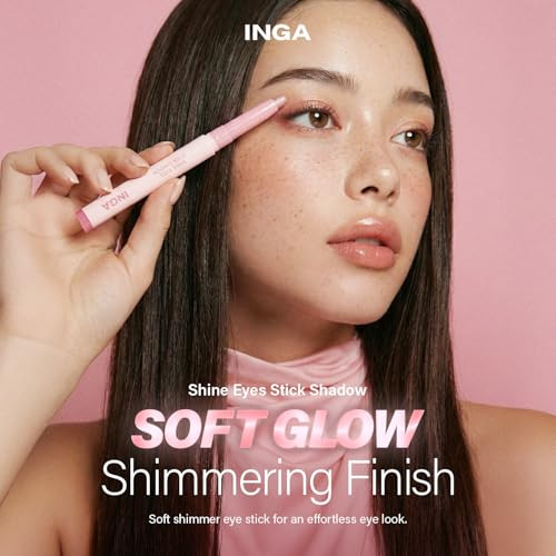 Inga Shine Eyes Stick Shadow Creamy Shimmer Eyeshadow Smudge Proof Easy To Blend Long Lasting Eye Makeup Stick With Precise Tip For Easy