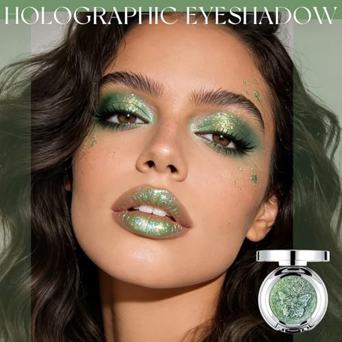 Lynemoga Multichrome Chameleon Duochrome Eyeshadow Palette Green Gold