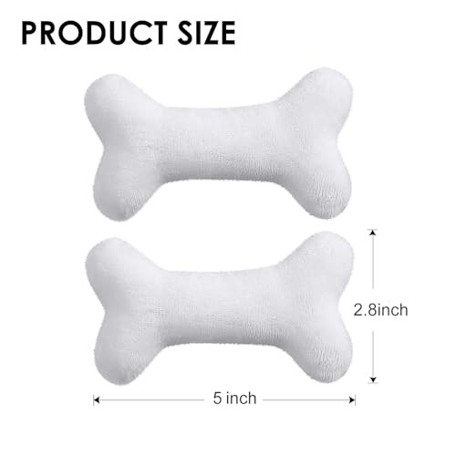 Jiaduo 5 Inch Large Bone Hair Clips 2Pc White Plush Bone Shoe Accessories