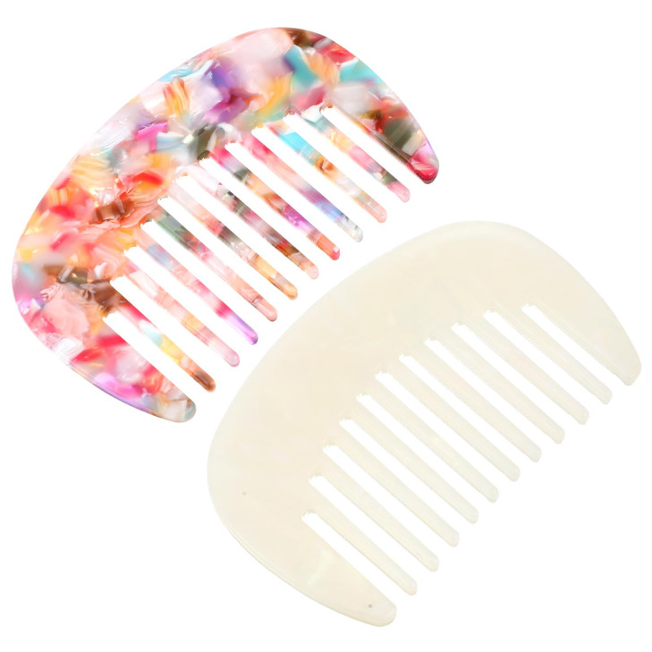 Mabor 2 Pcs Travel Comb Mini Detangling Combs For Women Wide Tooth Combs