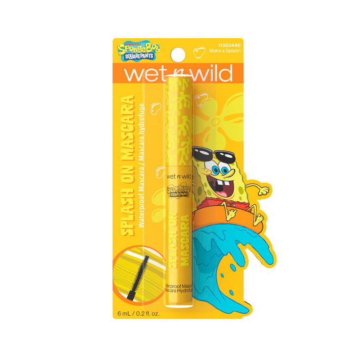 Wet N Wild Spongebob Splash On Waterproof Mascara Bold Yellow Mascara For Volume Definition And Long Lasting Wear Cruelty Free Make A Splash