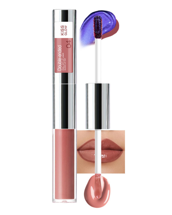 Dual Ended Peel Off Lip Stain And Lips Gloss Kit Waterproof Long Lasting