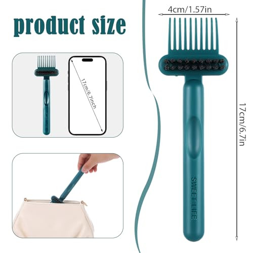 2 In 1 Hair Brush Cleaner And Remover Tool Brush Cleaning Tool Comb Cleaner Effective Hairbrush Cleaners Small And Portable For Travel Man