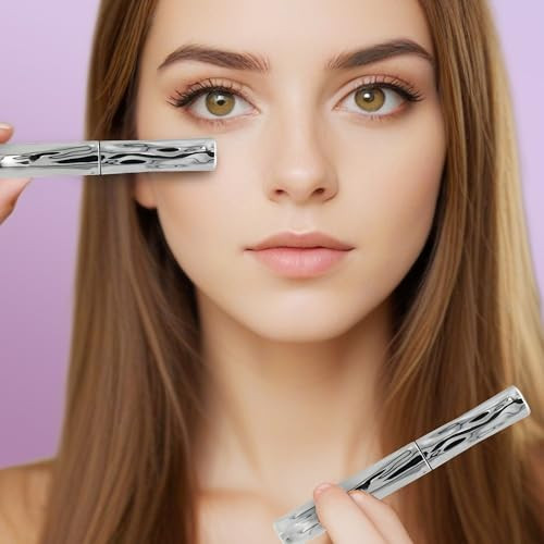 Dlzzrs Metallic Tube Mascara Black 3D Curling Eyelash Volumizing And Lengthening Mascara Waterproof Smudge Proof Steel Tube Eyelash Natural