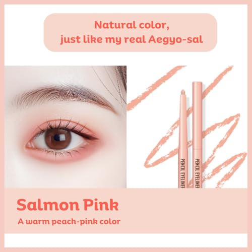 Produco Thebom Aegyosal Eyeliner Under Eye Enhancing Pencil Highlighter Eye Makeup Pink Rosy Plus Salmon Pink