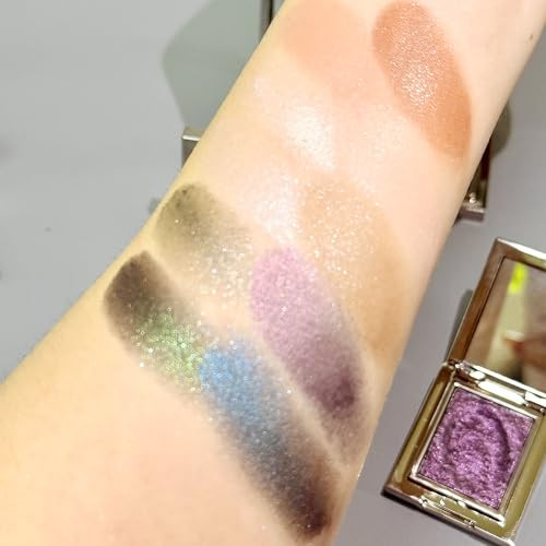 K Apeine Glitter Eyeshadow Single Eyeshaow Palette Shimmer Highlighter Metallic Eyeshade Professional Long Lasting Waterproof Makeup Palette