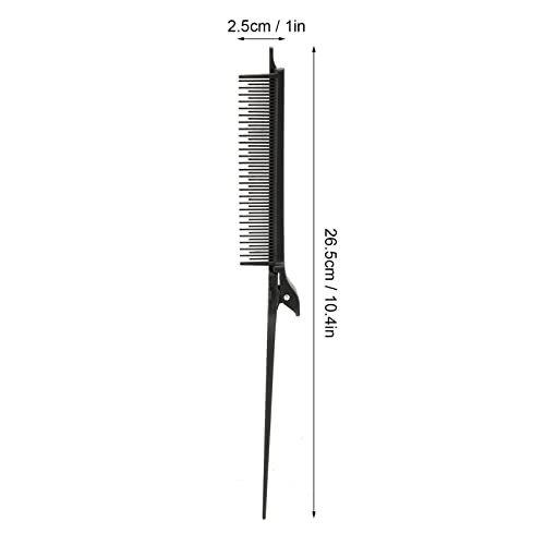 Professional Salon Highlights Comb Rat Tail Teasing Comb For Straightening Coloring And Styling Knotty Unkempt Hair Black