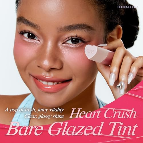 Holika Holika Heart Crush Bare Glaze Tint K Beauty Girlish And Juicy Color Lip Tint With Moisture Essence Long Lasting Moisture And High