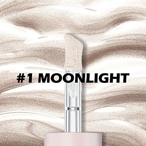 Erinde Liquid Highlighter Face Bronzer Stick Natural Glossy Finish Lightweight Blendable Silky Smooth Cream Illuminator Cruelty Free 01