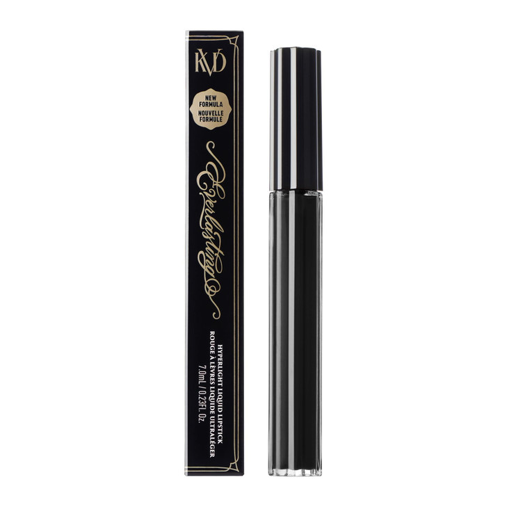 Kvd Everlasting Hyperlight Liquid Lipstick Black Briar True Black Transfer Proof Matte Lightweight All Day Wear Non Drying Vegan And Cruelty